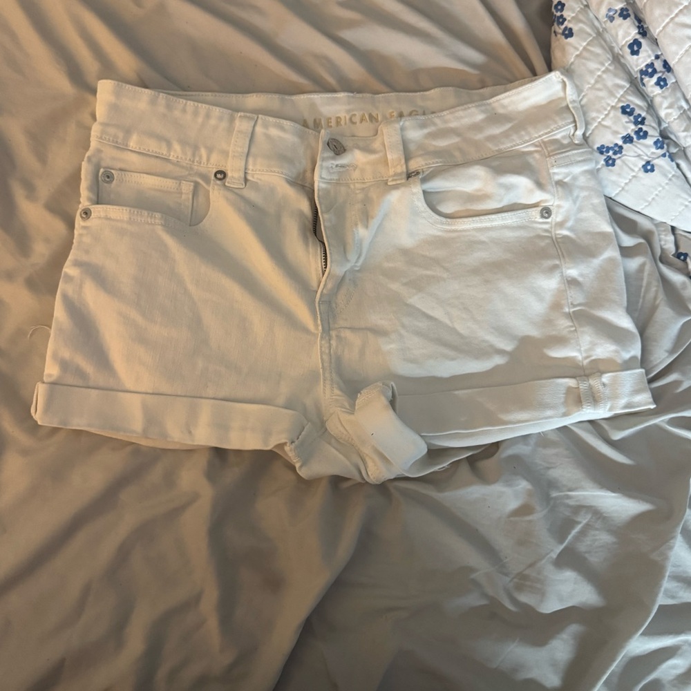 American Eagle Outfitters Women's White Jean Shorts